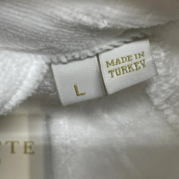 NEW FRETTE Unisex Velour Shawl Collar Bathrobe Size L - Picture 7 of 10